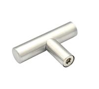 FonHNDG Poignées pour armoires de cuisine Boutons de placard à trou unique en T, nickel brossé, acier inoxydable(Blue style2,30 PCS)