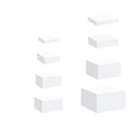 FonHNDG Rehausse pour buffet Lot de 8 boîtes présentation en forme cube for buffet, présentoir for aliments, rehausseur nourriture, emboîtable for , cosmétiques, restauration(WHITE)
