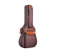 FonHNDG Sac de Guitare Acoustique 41 Pouces épaissi imperméable Oxford Nylon Double Sangles Coton rembourré Sac pour Transporter des Guitares(Coffee)