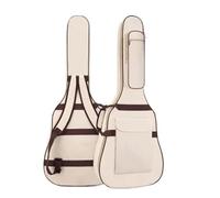 FonHNDG Sac de Guitare Folk en éponge épaisse 10 mm, 40/41 Pouces, Sac Universel for Instrument Musique, étui Transport Acoustique pour Transporter des Guitares(Beige)