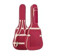 FonHNDG Sac de Guitare Folk en éponge épaisse 10 mm, 40/41 Pouces, Sac Universel for Instrument Musique, étui Transport Acoustique pour Transporter des Guitares(Red)