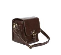 FonHNDG Sacoche pour Appareil Photo Sac for Appareil Photo élégant et Tendance en Cuir PU rétro, Sac à Main étanche bandoulière for Reflex numérique(Dark Brown,S)
