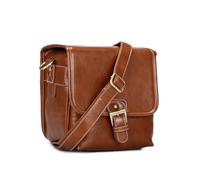 FonHNDG Sacoche pour Appareil Photo Sac for Appareil Photo élégant et Tendance en Cuir PU rétro, Sac à Main étanche bandoulière for Reflex numérique(Light Brown,S)