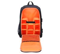 FonHNDG Sacoche pour Appareil Photo Sacs à Dos étanches for Ordinateur Portable de 15,6 Pouces for Hommes et Femmes, Sacs d'école, Sac antivol for Appareil Photo, Voyage(Orange Size L)