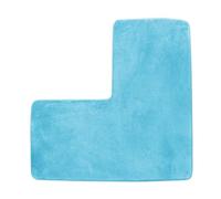 FonHNDG Tapis de Bain en L Tapis De Bain en Forme L, Antidérapant, Doux, Lavable, Absorbant, Décoration D'intérieur(Sky Blue)