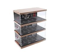 Fonowx 1/64 Vitrine de Voiture moulée sous Pression Vitrine de Garage de véhicule Vitrine Acrylique pour Voiture en Alliage, 3 Niveaux