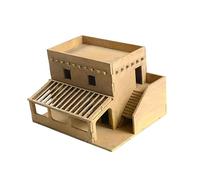 Fonowx 1/72 scène d'architecture de paysage de mise en page de désassemblage de maison en bois Miniature pour chemin de fer modèle, style c