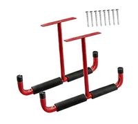 Fonowx 2 Pièces Crochet de Plafond Rangement Suspension Métal Porte-vélo Porte-kayak Support Organisation Adapté Au Garage Domestique, Rouge