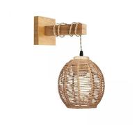 Fonowx 2x Appliques Murales Éclairage Rotin Applique Murale Moderne Ferme Appliques Murales Lampe Murale pour Chambre, Salon, Grange, Couloir, Intérieur
