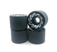 Fonowx 4 Pièces Roues de Skateboard roulettes Longboard Surfskate Conception Grande Stabilité Matière PU Adaptées pour Pratiques Sportives Randonnées, Noir