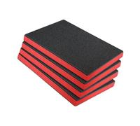 Fonowx 4x Inserts En Mousse pour Boîte à Outils, Coussinets D'emballage En Mousse pour Boîtes à Outils pour Figurines de Table, 40cmx33cmx5cm