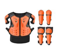Fonowx 5 Pièces Enfant Protection Armure Kit Gilet Coudières Genouillères Coque PE Absorbant Les Chocs Mousse Épaisse Sangles Réglables Confort Convient au Vélo Skateboard Jeux Extérieurs