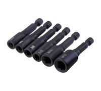 Fonowx 8 Pièces Tap Sockets Wrench Embout Douille Hexagonale Carré Alliage Acier Clé Collet Polyvalent Adapté Au Bricolage Maintenance Machine Atelier Répara, 6 Pièces