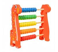 Fonowx Abacus Enfant Arithmétique Compteur Jouet Éducatif Boulier Perles Bois Compact avec Bords Arrondis et Stabilité de Table Adapté des Chiffres Jeux de, Dinosaure