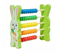Fonowx Abacus Enfant Arithmétique Compteur Jouet Éducatif Boulier Perles Bois Compact avec Bords Arrondis et Stabilité de Table Adapté des Chiffres Jeux de, Lapin