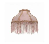 Fonowx Abat-Jour en Tissu à Franges et Pompons pour Lampe de Table, de Bureau Ou de Chevet.