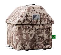 Fonowx Abri pour Chats Errants Maison Chat Extérieur Imperméable Refuge Feral Structure Aluminium Tissu Souple Fenêtre Ventilation Convient Aux Animaux Domes, XL