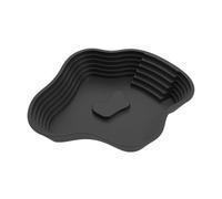 Fonowx Accessoire pour Terrarium Reptile Bassine d'eau avec Pente pour Manger Boire et Se Reposer Adapté Aux Tortues Semi-Aquatiques et Geckos, Noir