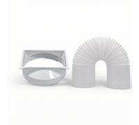 Fonowx Adaptateur pour Climatiseur Mobile Raccord Conduit Embout Kit avec Conversion Rectangulaire Vers Rond pour Gaine Flexible 150 Mm Adapté à la Maison Bureau Atelier, 1.5 Mètres