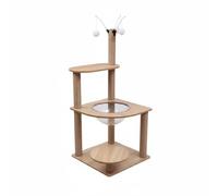 Fonowx Arbre à Griffoir Plateforme Condo Pod Transparent Perchoirs Superposés pour Explorer et Se Détendre à Plusieurs Niveaux Adapté aux Chats d'Intérieur Repos, Bois Clair, Style to 1