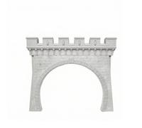 Fonowx Arche Tunnel Ferroviaire en Plâtre avec Surface Maçonnerie pour Maquette Chemin Fer Construction Montagne et Création Mon Miniature, Portail De Tunnel en Plâtre 1 87, 18 Cm X 16 Cm X 13,5 Cm