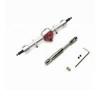 Fonowx Assemblage D Arbre D Essieu Axe Roue Métallique pour Voiture Télécommandée Échelle 1 12 Système D Entraînement Fiable Puissance aux Roues, Argent, Essieu Arrière
