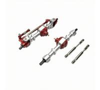 Fonowx Assemblage D Arbre D Essieu Axe Roue Métallique pour Voiture Télécommandée Échelle 1 12 Système D Entraînement Fiable Puissance aux Roues, Argent, Essieu Avant/Arrière