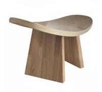 Fonowx Banc de Méditation en Bois Tabouret Ergonomique Siège de Méditation Antidérapant Support pour Longue Convient à Les Débuts Pratique à l'Intérieur Studio, Moyen 42 21 21 Cm, Bois Naturel