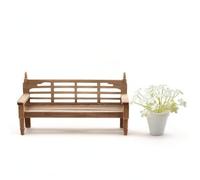 Fonowx Banc Miniature En Bois pour Maison de Poupée, de Pétales Réalistes, Idéal pour Décorer Un Salon Miniature, Une Bibliothèque Ou Un Bureau.