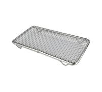 Fonowx Barbecue Grill Mat Grille Rectangulaire en Acier Inoxydable pour Friture et Cuisson Polyvalente sans Glissement Adaptée Au Camping Cuisine Maison Rest, 24 Cm X 12 Cm X 1.5