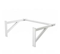 Fonowx Barre de Traction Murale Barre de Traction Station de Musculation Barre Fixe Barre d'Entraînement Acier avec Console Soudée et Support Triangulaire, Blanc, 100 Cm