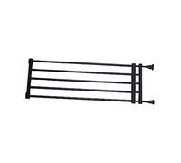 Fonowx Barrière rétractable pour chien Barrière extensible pour bébé Fournitures pour animaux de compagnie Promenade réglable à travers la clôture pour chiot, 56à100cmx24cm Noir