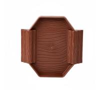 Fonowx Bassin Plateau Gamelle Abreuvoir Rampe Intégrée Surface Antidérapante en Alimentaire Étanche pour Séchage et Repas Adapté aux s Aquatiques Aquariums Appartements, Marron+Rouge