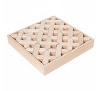Fonowx Bloc Acrylique Prismes Sensoriels Jouet Éducatif Blocs de Construction Briques Empilables Bois Découverte de la Lumière Formes et Couleurs Perception, Croix Bois Originale