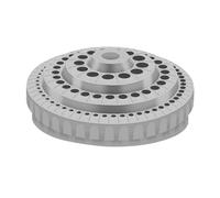 Fonowx Boîte de Rangement pour Forets, Conteneur, Support pour Outils D'affûtage, Vitrine Vide Rotative, Usage Domestique avec 100 Forets, Gris