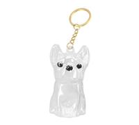 Fonowx Boîte Souvenir pour Poils de Chien Collecteur de Poils Bocal de Mémoire Porte-clés Ornemental Contenant Léger et Compact Convenable pour Un Souvenir, Bouledogue