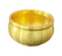 Fonowx Bol Décoratif En Cuivre Inspiré Du Feng Shui Traditionnel Vase de Fortune Créatif et Figurine Décorative Adapté pour Bureau Étagère Salon Chambre Cade, Petit