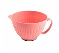 Fonowx Bol Mélangeur Pp Bol Saladier Verseur Gradué Bande en Silicone Base Stable Adapté à la Cuisine Maison Fabrication de Desserts, Rose