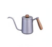 Fonowx Bouilloire à Café Bouilloire Verseuse Cafetière Carafe Gooseneck en Acier Inoxydable 304 avec Versement Précis à 90 Degrés et Poignée en Bois, Violet Sablé