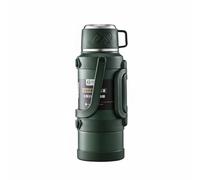 Fonowx Bouteille Isotherme en Acier Inoxydable Gourde Flacon Paroi 316 sans Arrière-goût Système Multicouche Anse Solide, Vert, Vert Armée, 2000ml