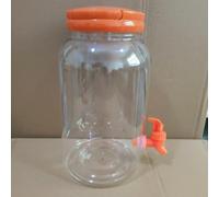 Fonowx Bouteille Jus Robin pour Boissons Frois Gran Capacité 38 Litres en Plastique Alimentaire Transparent pour Fêtes Pique-niques Usage Domestique Quotidien, Array, Orange