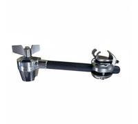 Fonowx Bride de Cymbale pour Batterie Adaptateur Cymbale Pince pour Percussions Tube Ajustable Rotation Réglable Alliage, Pince De Batterie Double Tête Dentelée