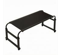Fonowx Bureau de Lit Ajustable Table de Chevet Chariot Roulant Bord Anti- Surface Résistante à l'eau roulettes 360 Freinables, Noir Givré, 140 40cm【pour Lit De Moins De 2,3 Mètres】