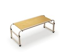 Fonowx Bureau de Lit Ajustable Table de Chevet Chariot Roulant Bord Anti- Surface Résistante à l'eau roulettes 360 Freinables, Chêne Ancien, 120 50cm【pour Lit De Moins De 2,1 Mètres】