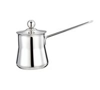 Fonowx Cafière En Acier Inoxydable Acier Inoxydable Ergonomique Pot à Café Turc Long Manche Multifonction Usteile Cuisson pr Cuisine on, Hôtel, 350ML, Couvercle