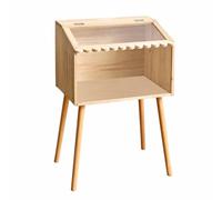 Fonowx Cage d'Élevage pour Pits en Bois Toit à Charnière Transparent Quatre Jambes Stables pour Élevage d'oiseaux Soins Pratiques à la, 60x40x40 Cm