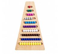 Fonowx Calcul en Bois Perles Numération pour Enfants Outil Pédagogique d'apprentissage Manipulation Sensorielle Convient pour École Maternelle Usage à la en