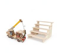 Fonowx Camion Miniature Décoratif En Bois, Dépanneuse, Présentoir pour Chambre D'enfant, Support Multifonctionnel pour Collectionneur de Figurines, Kra