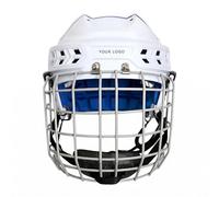 Fonowx Casque de Protection Hockey Casque avec Ventilation Efficace Grille de Protection Ajustement Confortable Doublure Absorbante Adapté à l'Entraînement et Partie, M 54.5 58.5cm