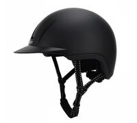 Fonowx Casque d'Équitation Sécurité Casque pour Sports Équestres Ajustable Aération Anti-Chaleur S’adapte aux Adultes Enfants Utilisé pour Entraînement, Noir Mat, S 50-53cm
